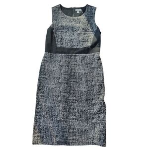 Sears Elegant Black and Gray Tweed Dress
